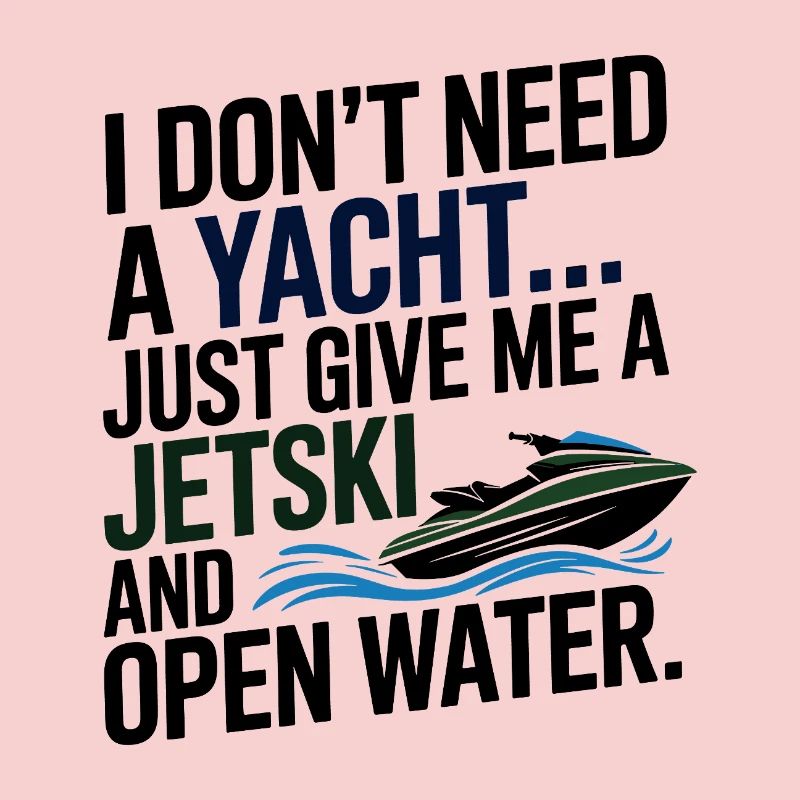 Jetski drôle pas yacht eau libre