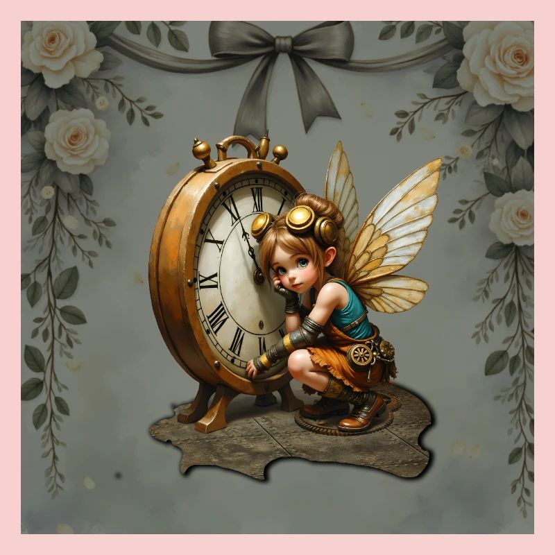 Magic clock with mechanical fairy
