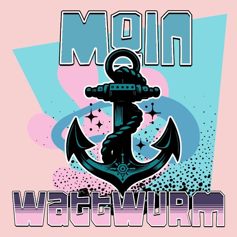 Maritime Anker mit Tau Design