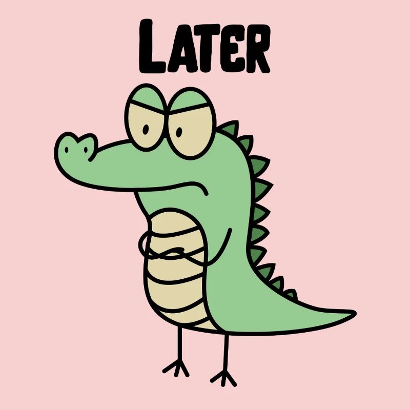 Funny Later Alligator Design, Sarcasm Crocodile