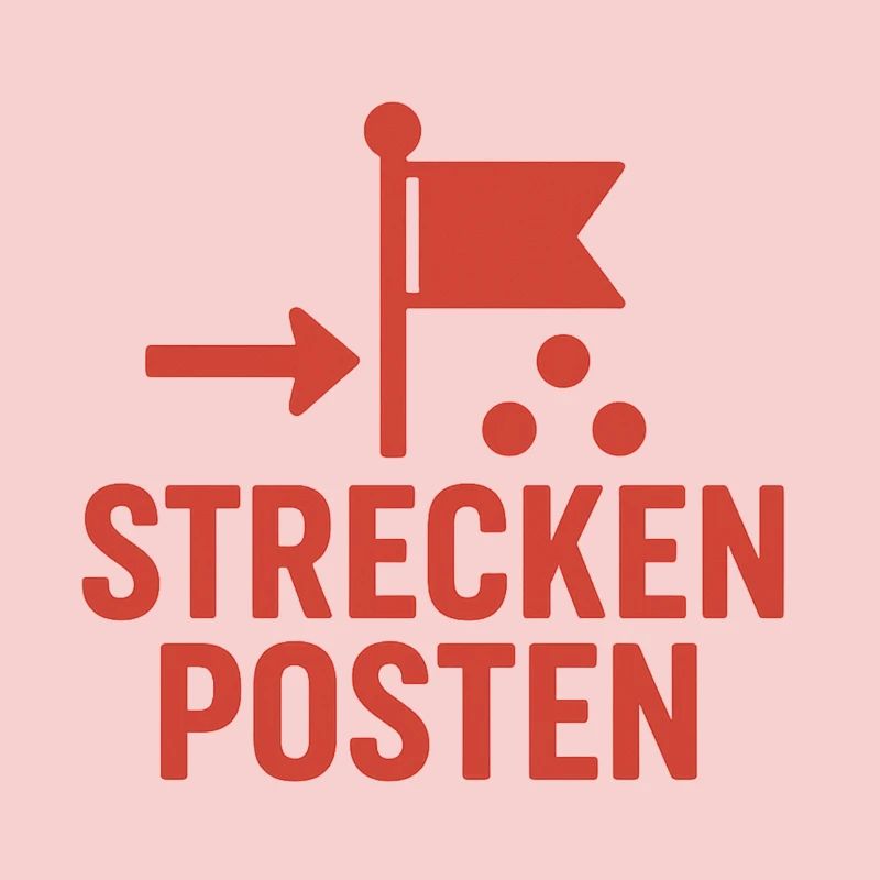 Balise avec drapeau et points