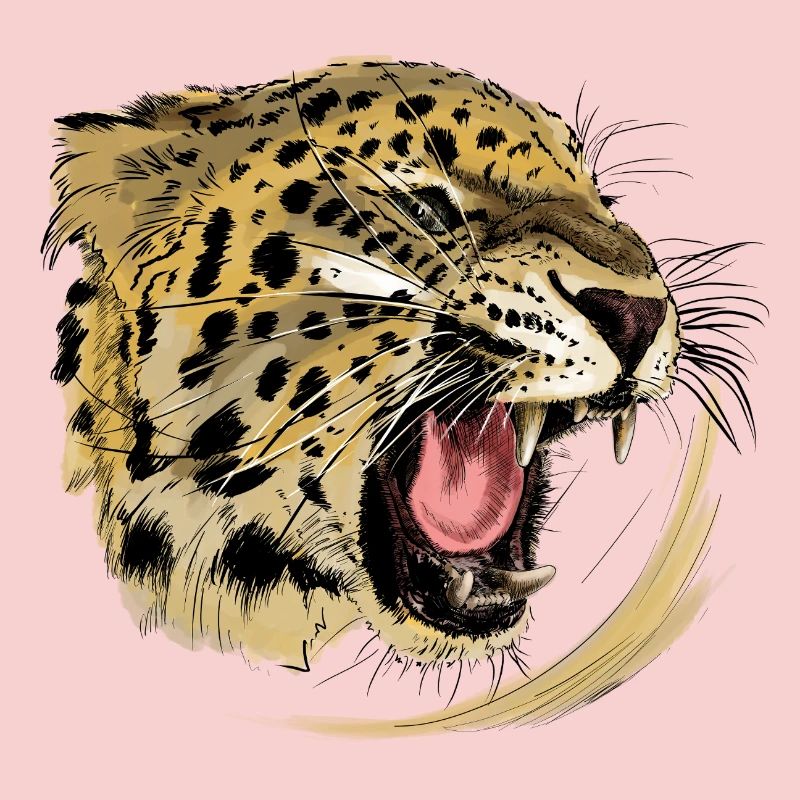 Conception de prédateur sauvage avec visage de léopard