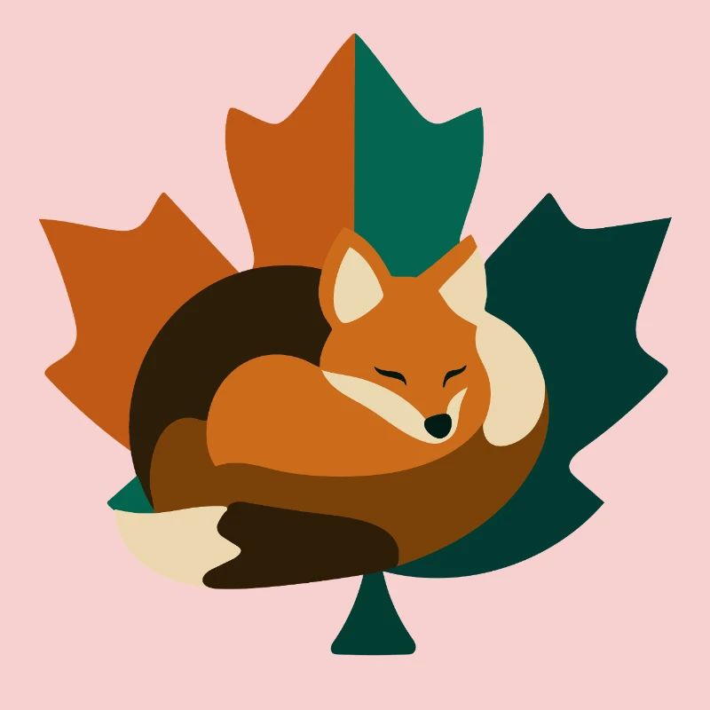 Renard en forme de feuille d’érable.