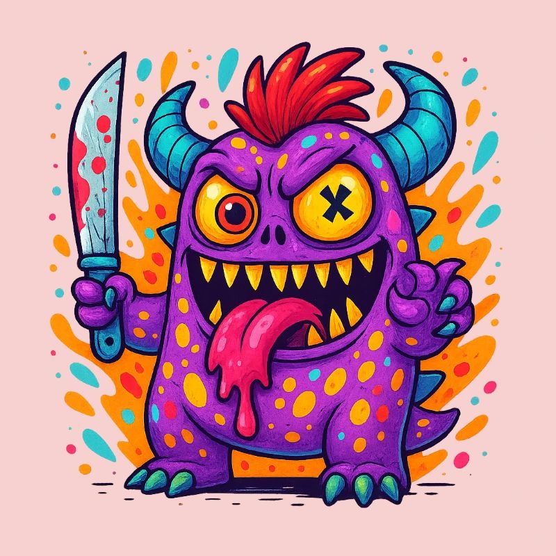 Imprimé de créature zombie excentrique