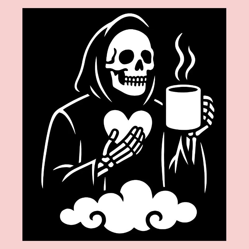 Grim Reaper Coffee Mug Design
