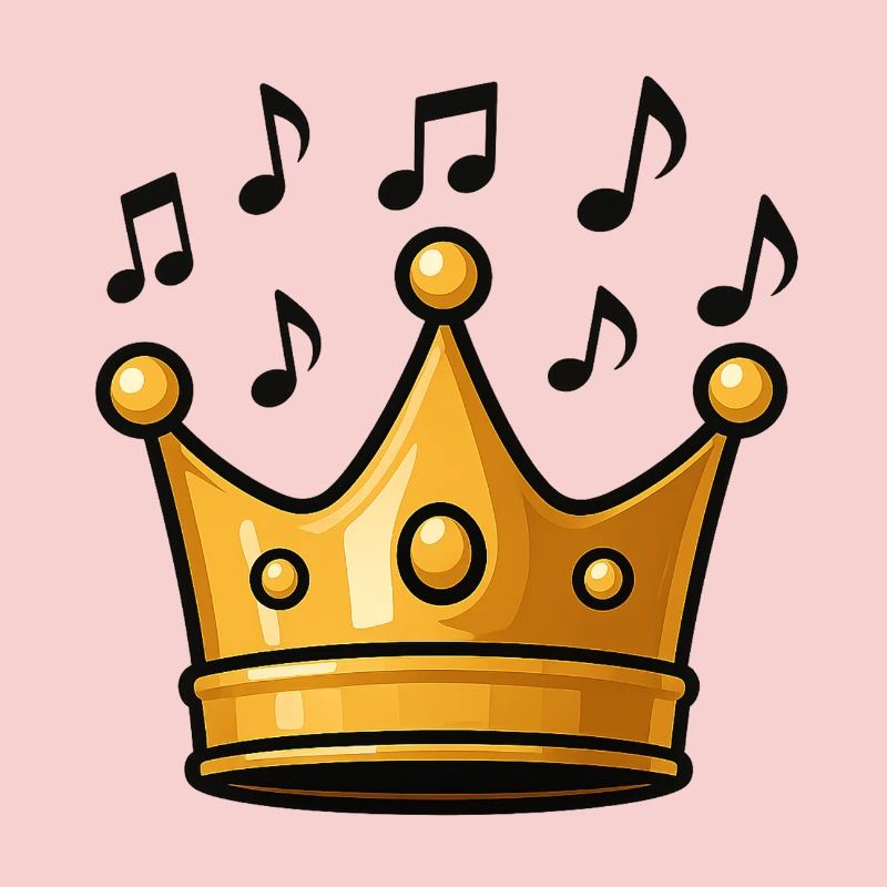 Couronne du roi avec éléments musicaux