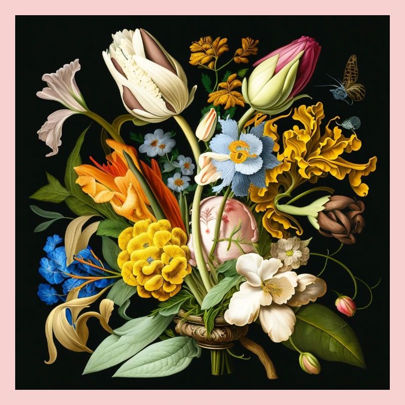 Bouquet floral avec une variété de fleurs et de couleurs