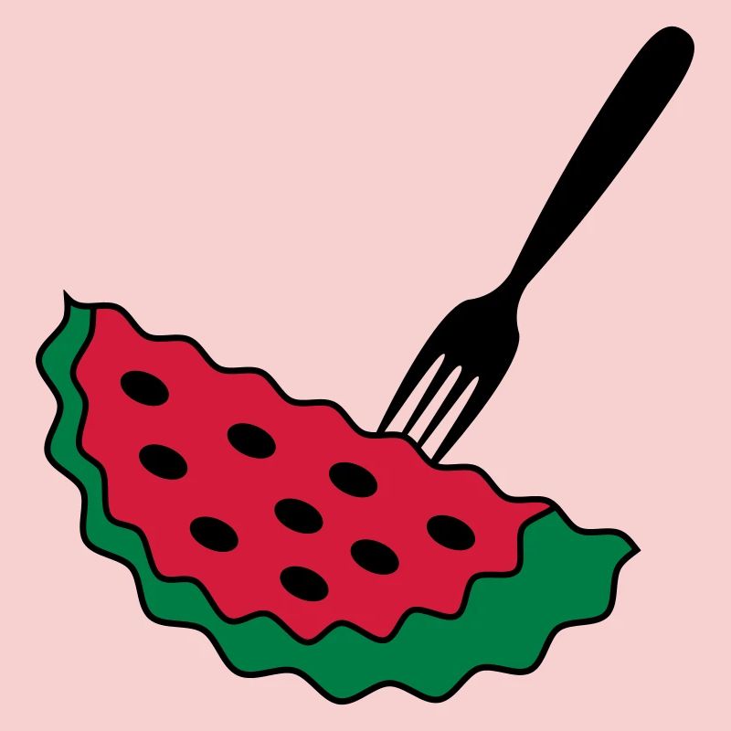 Melone mit Gabel