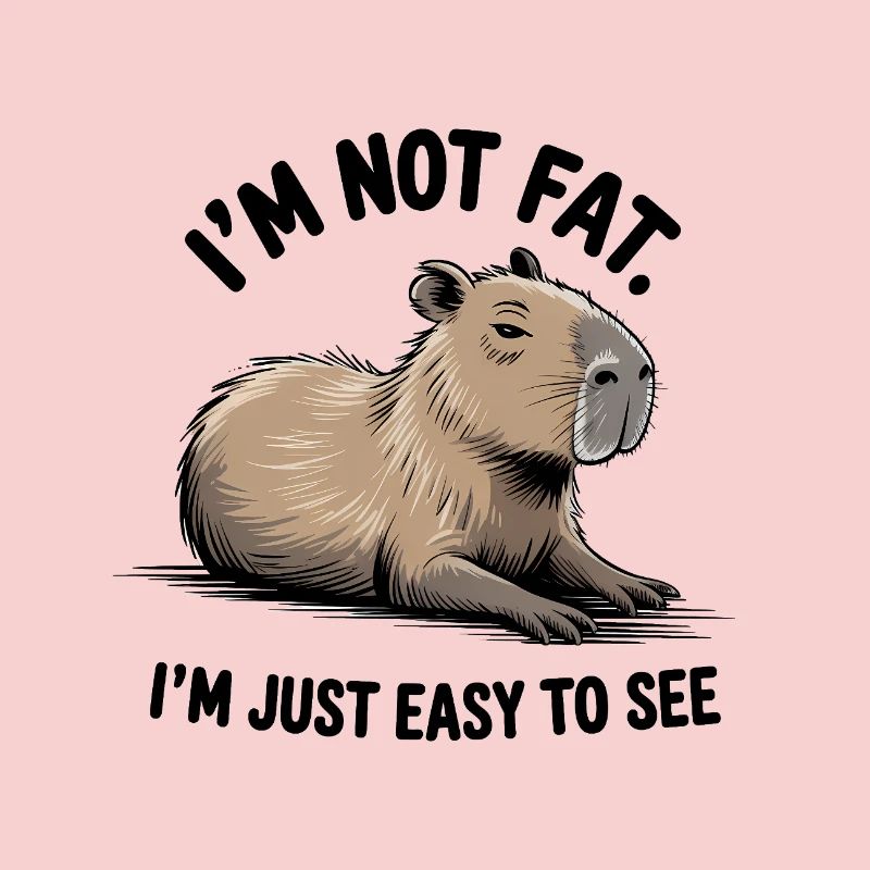 Ich bin nicht dick, ich bin nur leicht zu sehen - Lustiges Capybara