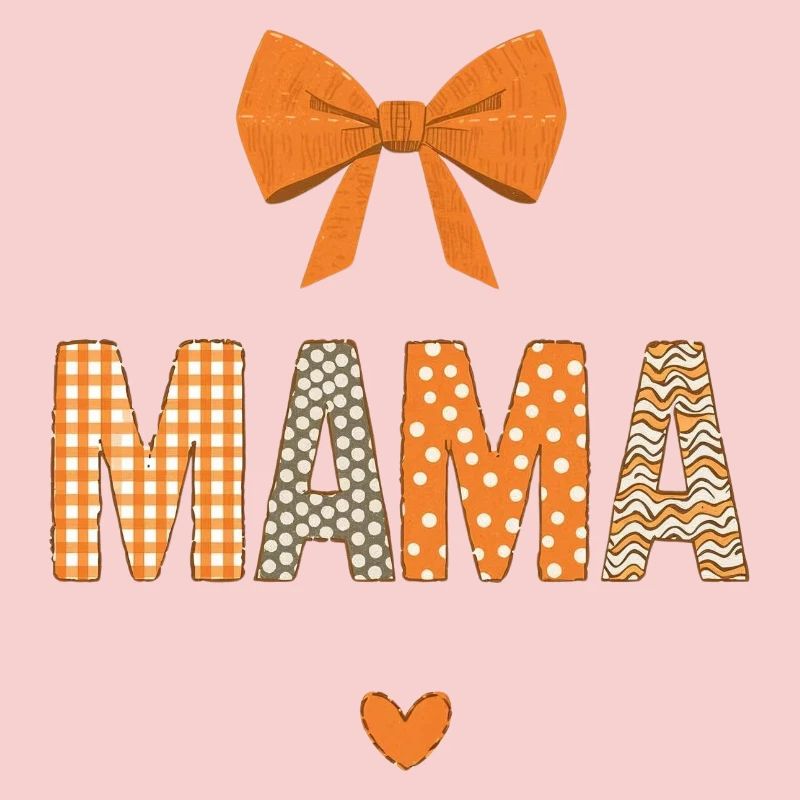 Orange Mom Patchwork Muster