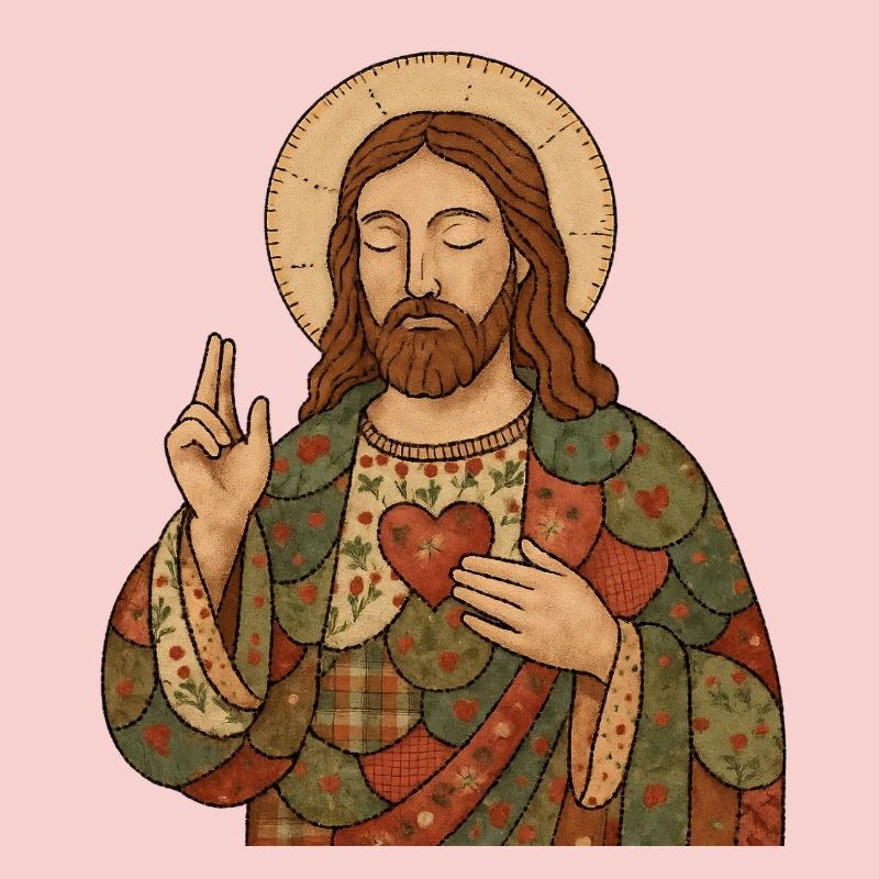 Christmas Patchwork Jesus