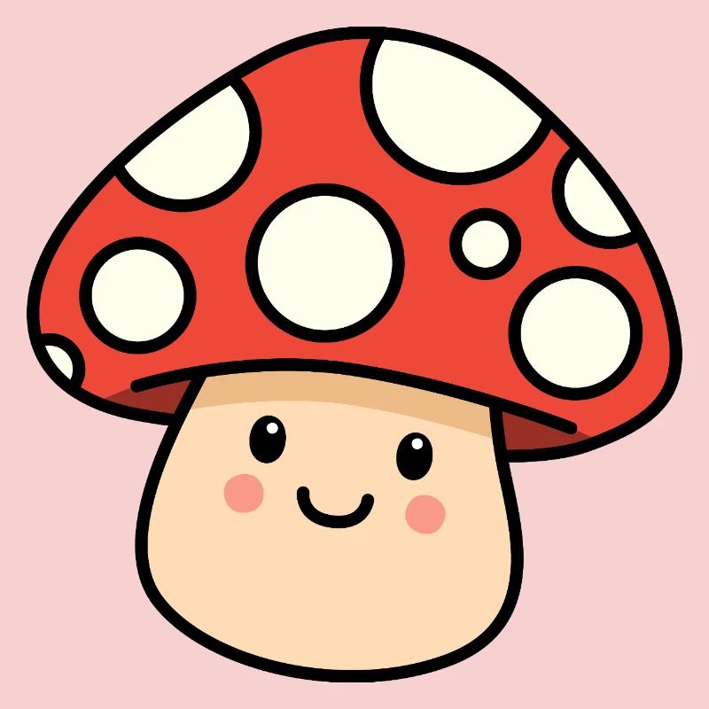 Kawaii Toadstool – Cheerful Mushroom