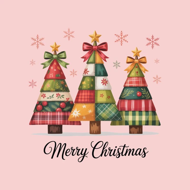 Patchwork-Christbaum-Trio