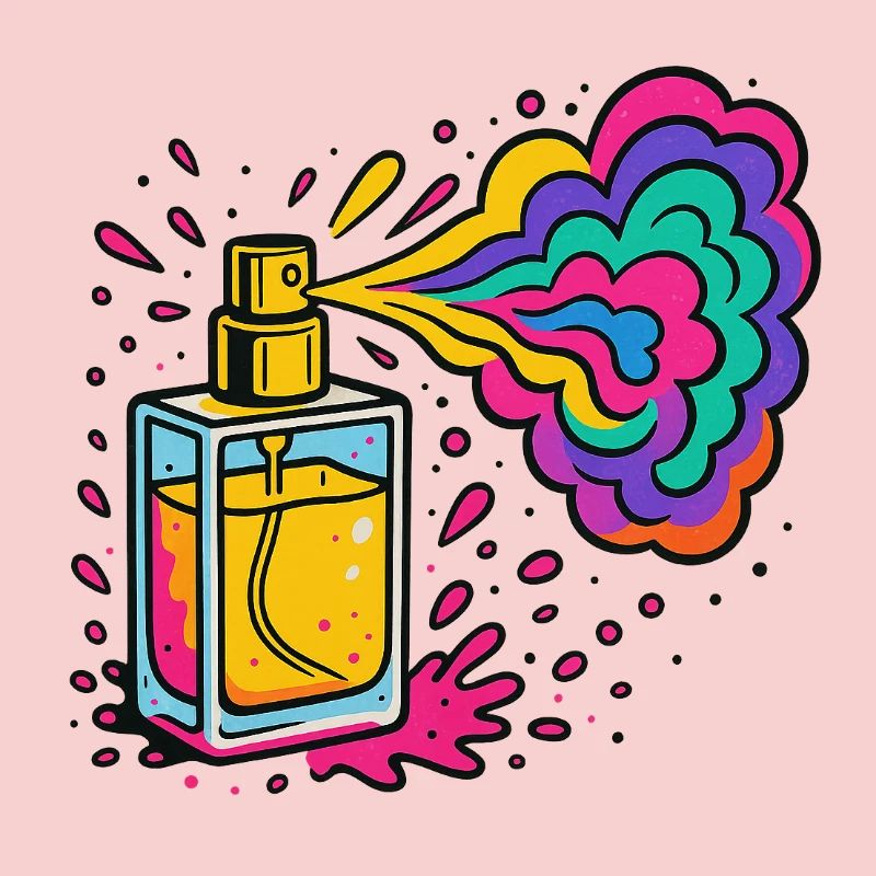 Explosion de couleurs de parfum néon