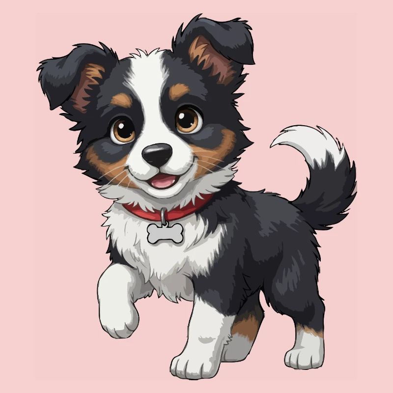 Border Collie chiot doux