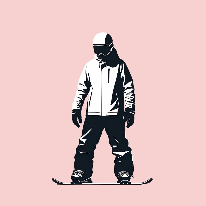Snowboarder - Cool Silhouette Logo