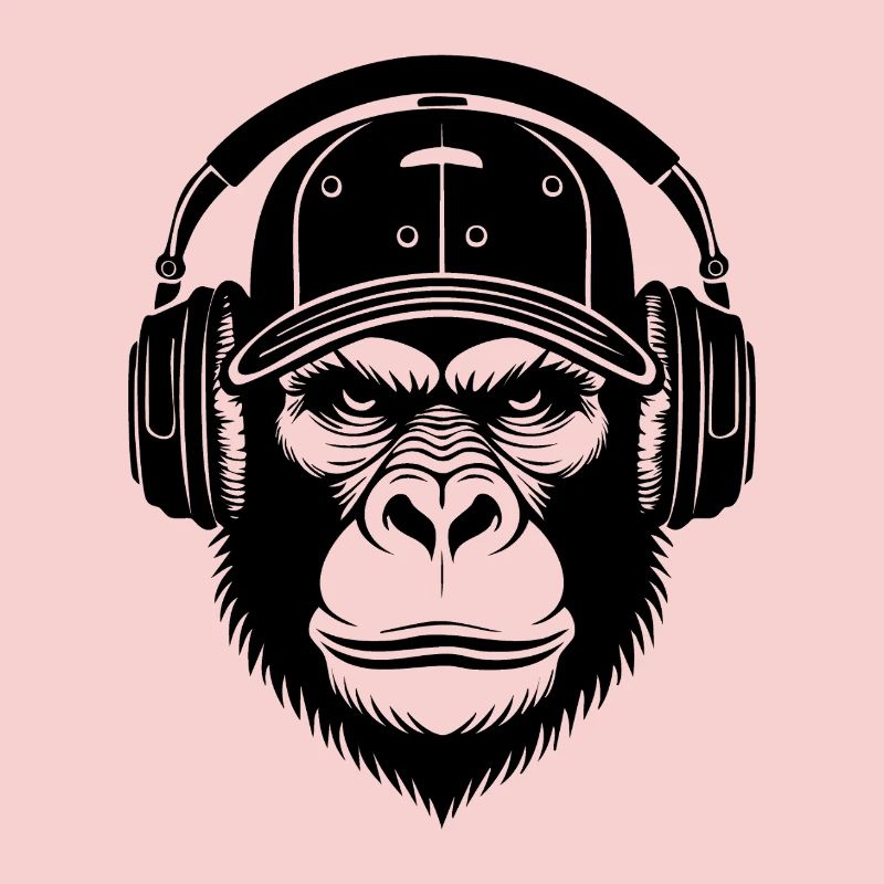 Monkey Head DJ Shirt – Turntable Scratch Look
