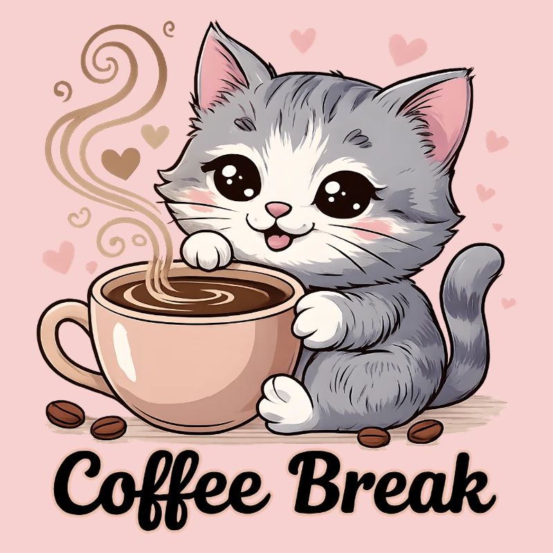 Cute Cat - Coffee Break