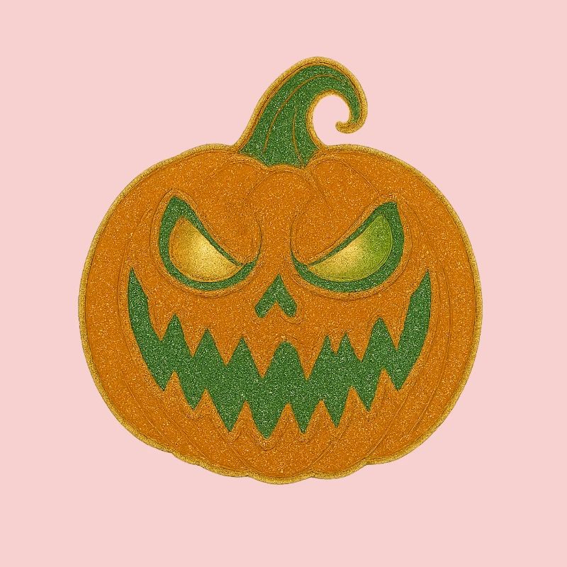 Grim Pumpkin Halloween Patch