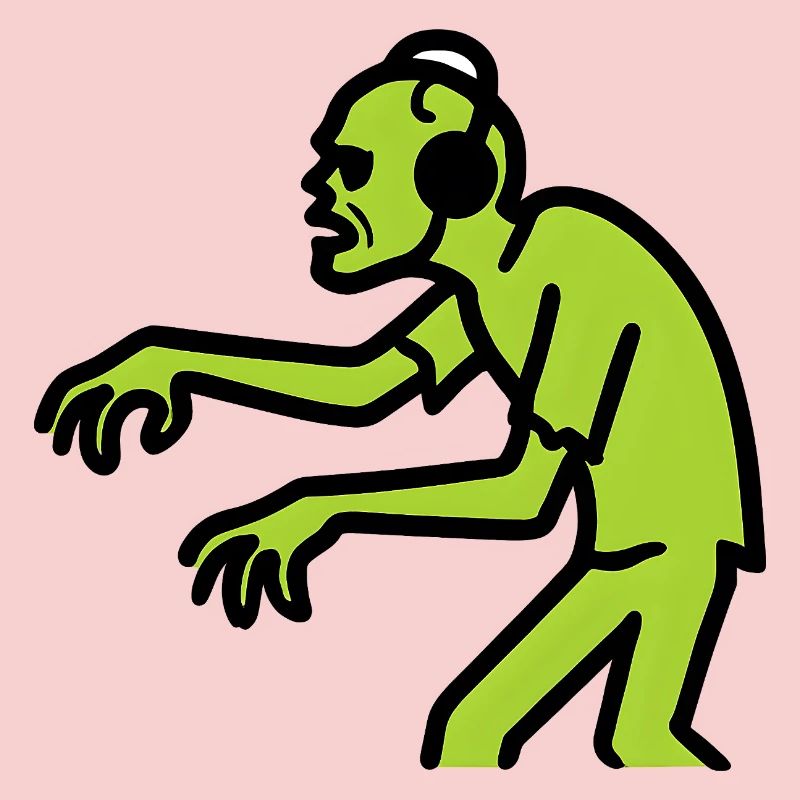 Zombie DJ Neon Green