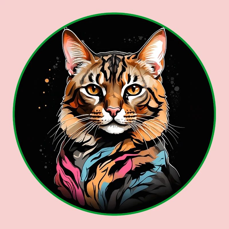 Chat Bengal avec écharpe