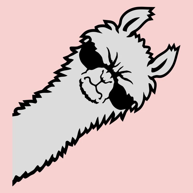 Lama Wütend Guckend Seite Sonnenbrille Cool Sauer