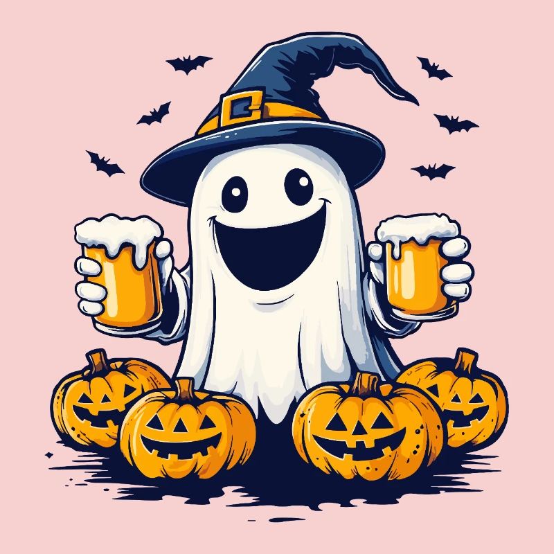 Halloween Ghost Ghost Beer Alcohol Funny