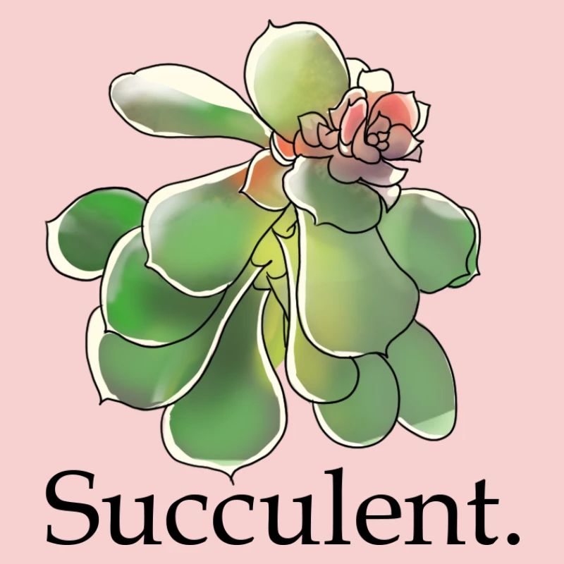 Succulente Fleur Aquarelle