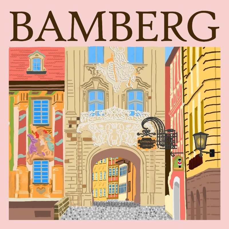 Bamberg, Bavière, Dessin à la main