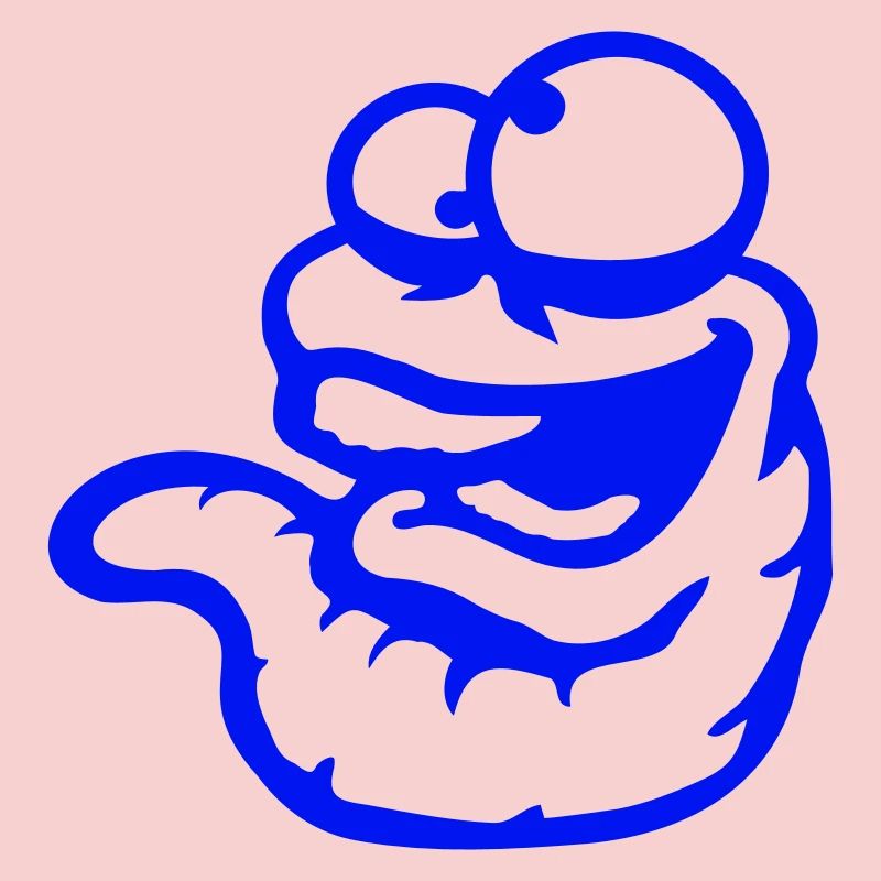 Worm Laughing Crazy Squinting Silly Stupid