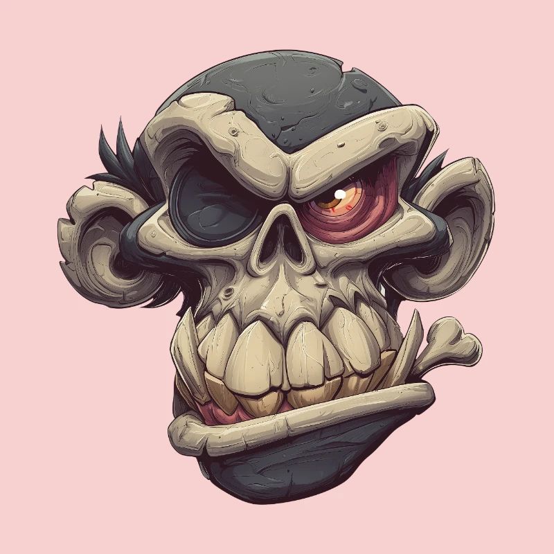 Monkey Skull Grin