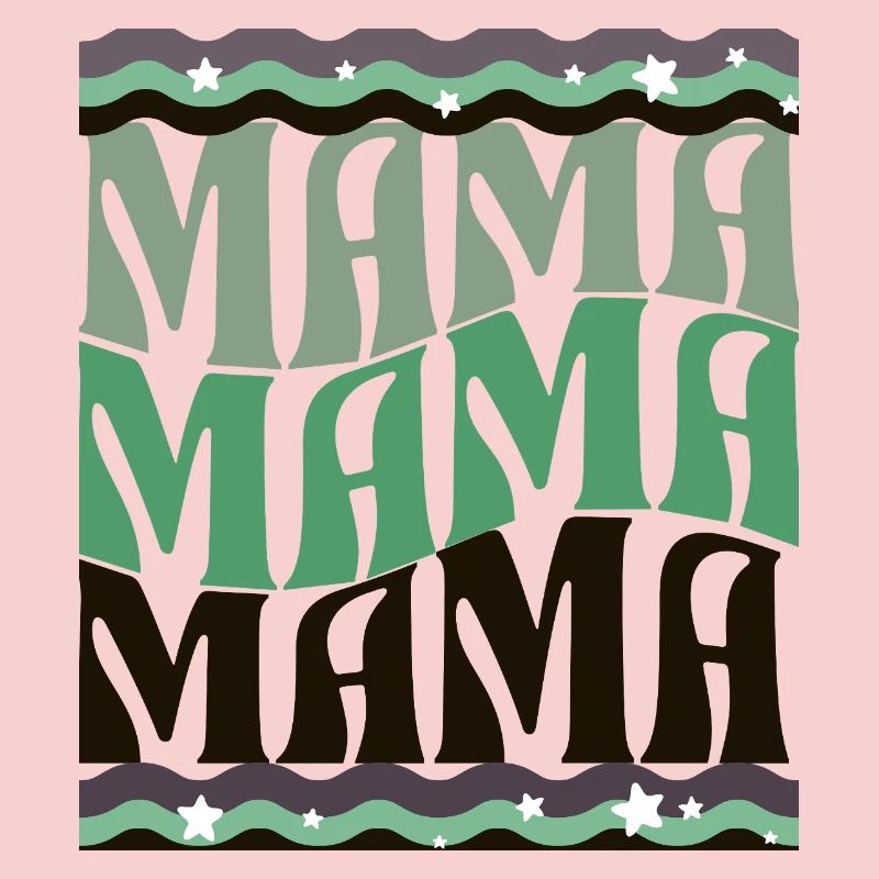 MAMA Waves Pattern Green Brown
