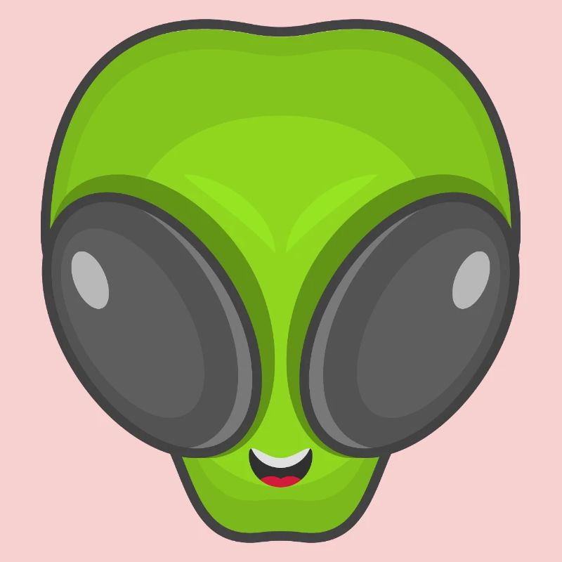 Tête d’extraterrestre verte