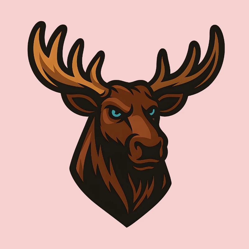 Moose Head Illustration