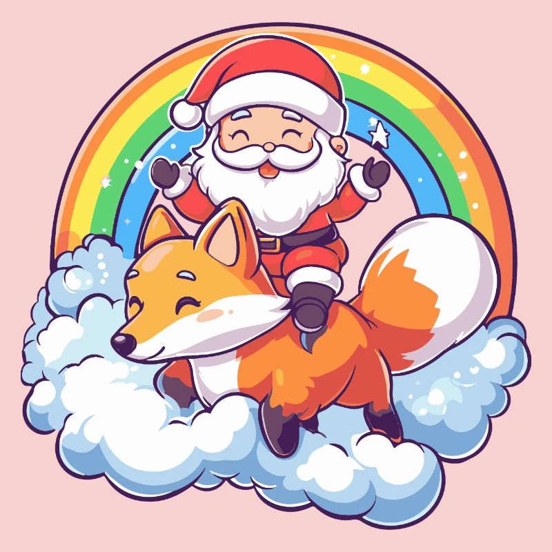 Fox Santa Claus Christmas