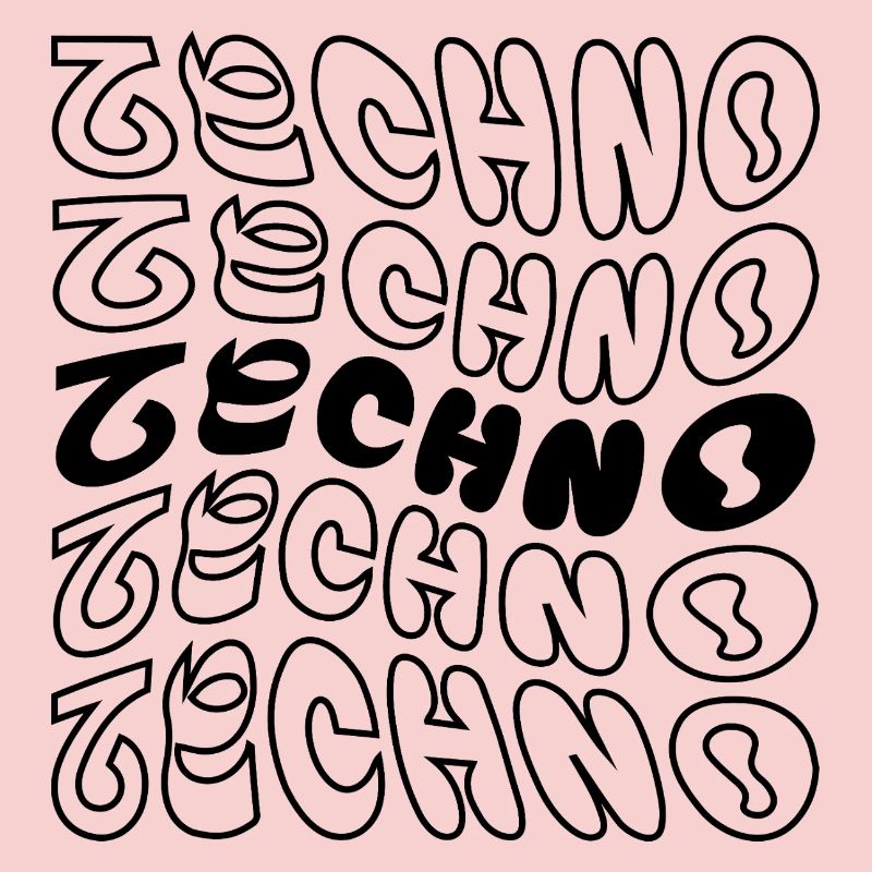 Conception de logo Techno wavy.