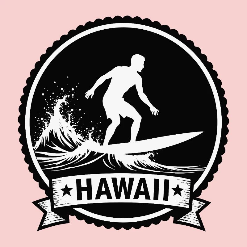 Hawaii Surf Wave Badge