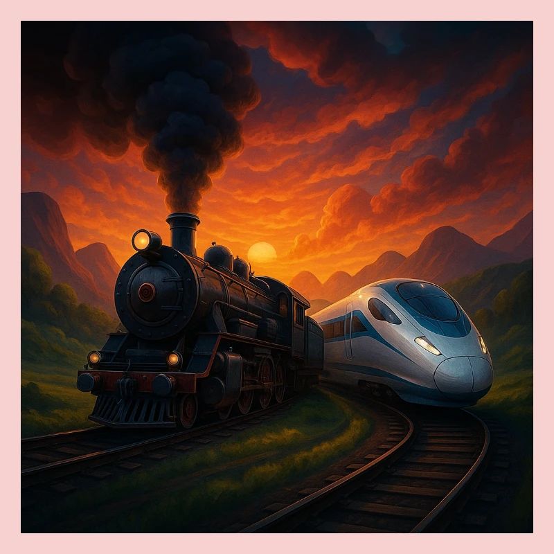 Train à vapeur vs train du futur