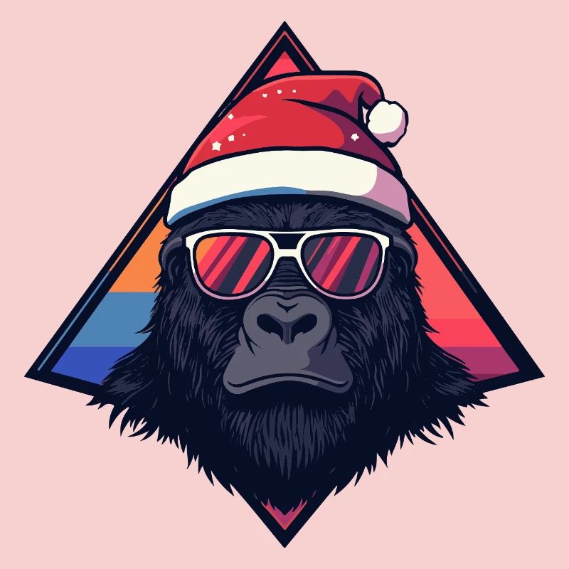 Gorille Santa Triangle Néon