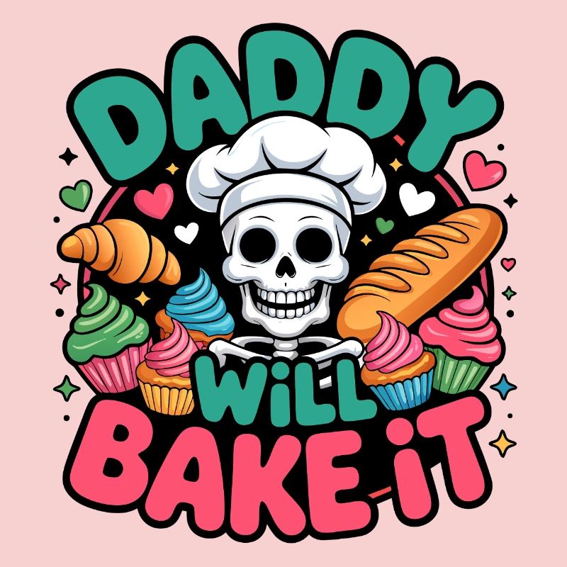 Daddy Will Bake It Skeleton Chef