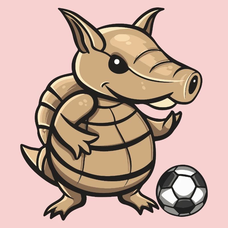 Conception du dessin animé Armadillo Kicker