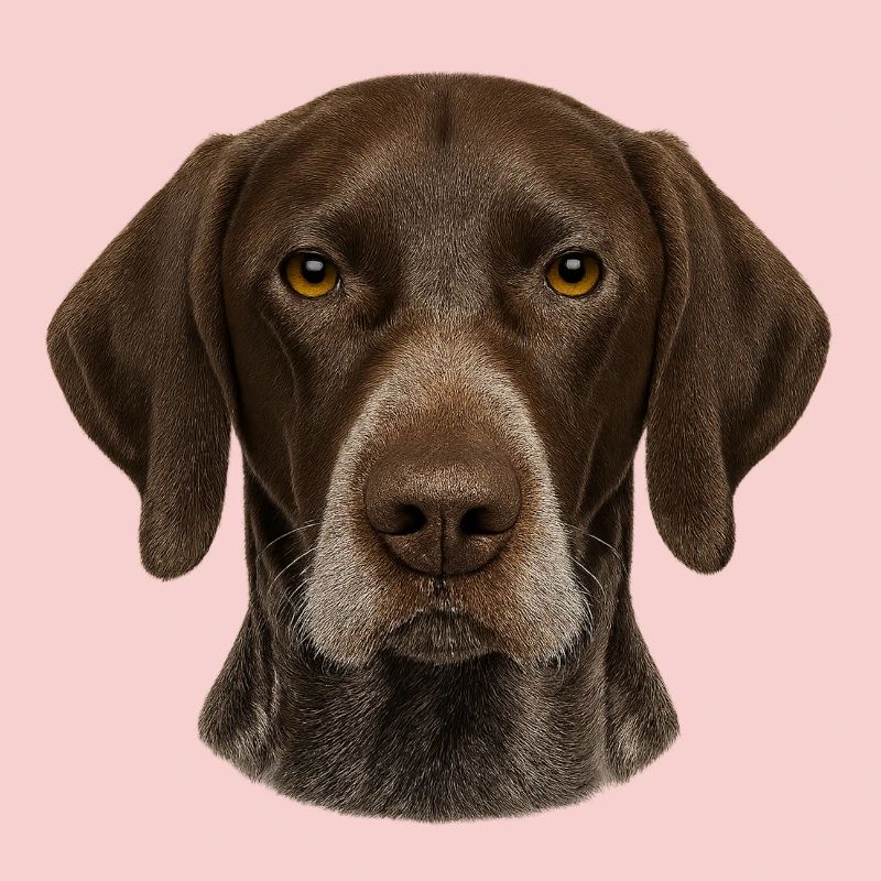 Gros plan sur le visage du chien brun