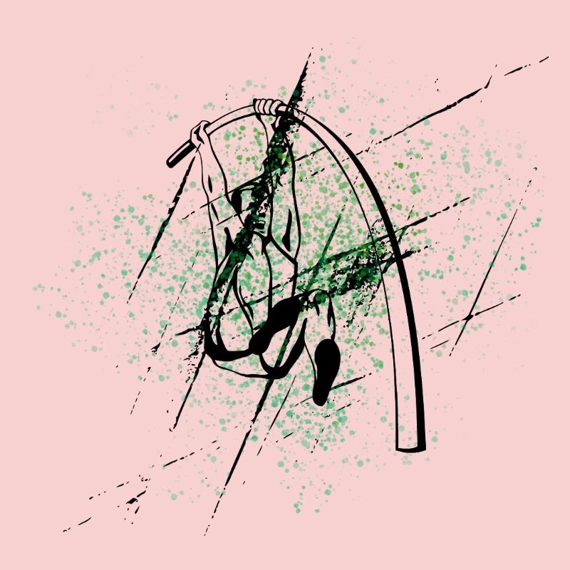 Pole vault on Éclats Verts