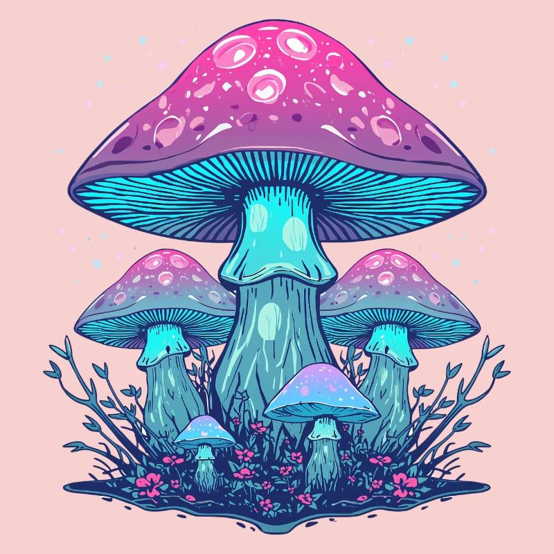 Champignons Néon Éthéré