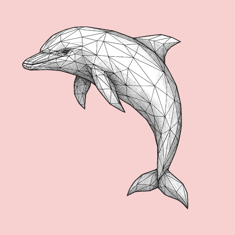 Geometrischer Polygon-Delfin