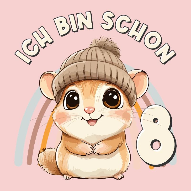 8. Geburtstag Einhorn Regenbogen Süß Niedlich