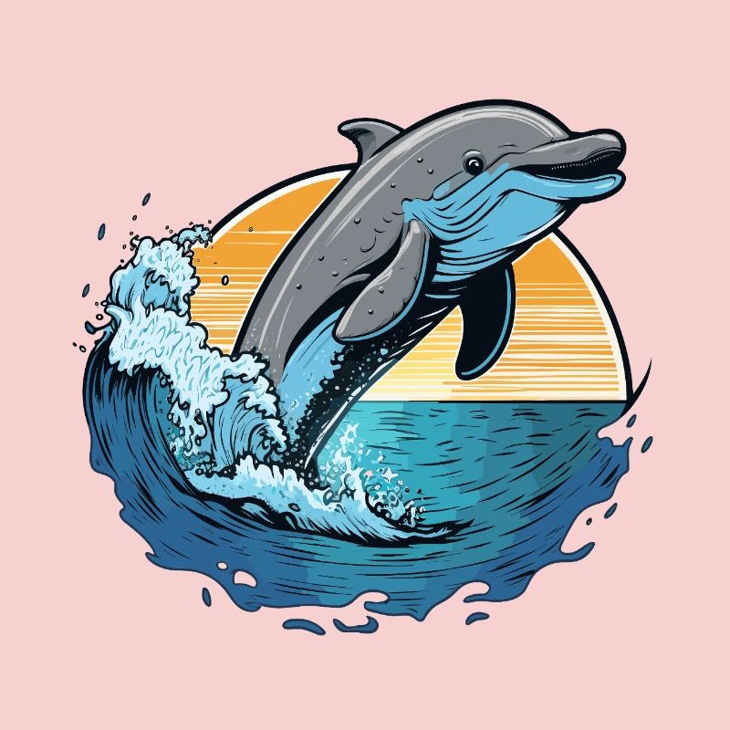 Dolphin at sunset