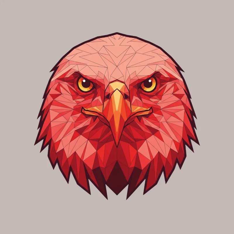 Red Eagle Lowpoly Portrait