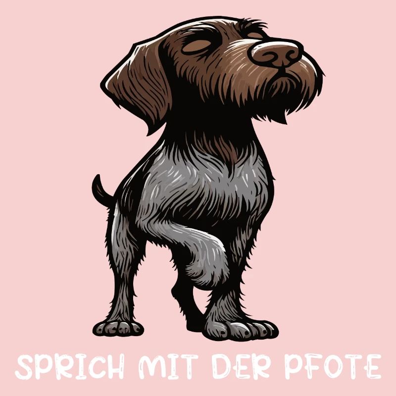 Sprich mit der Pfote Deutsch Drahthaar Drahthaare