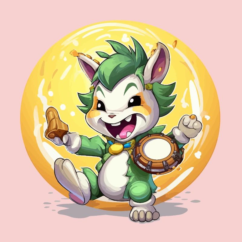 Moon Buddy Drummer Bunny
